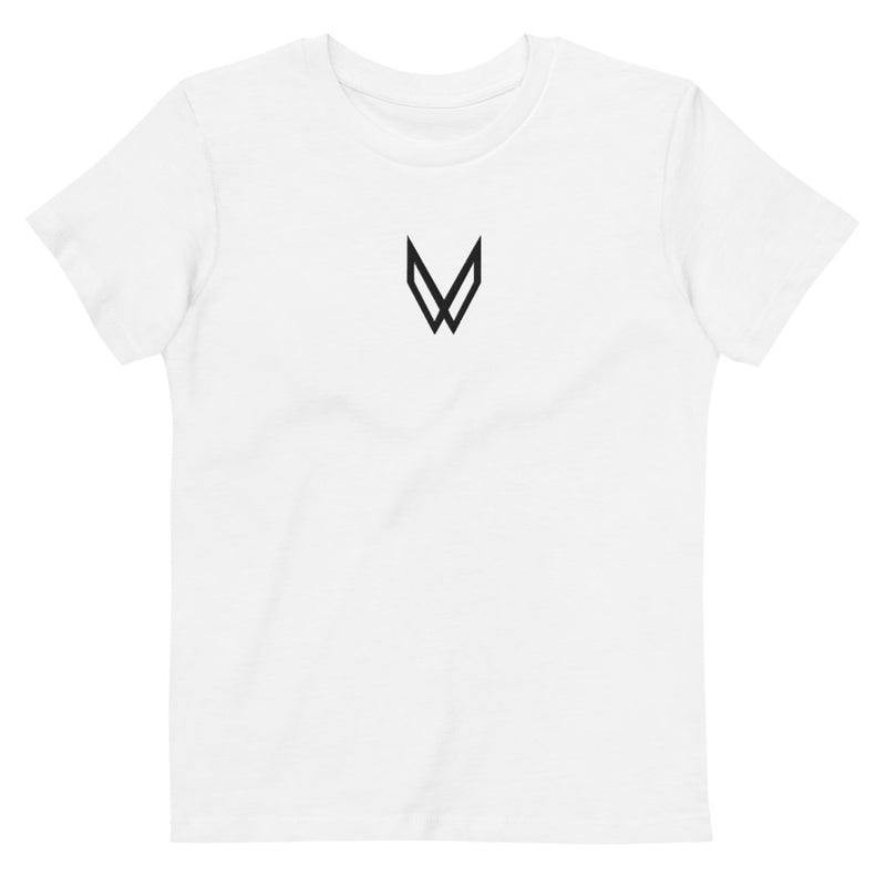 White embroidered wing youth t-shirt