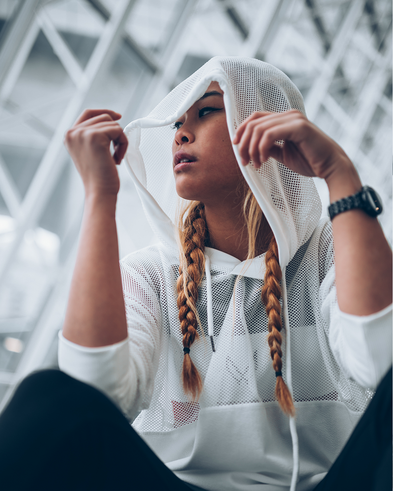 Mesh hoodie womens hotsell