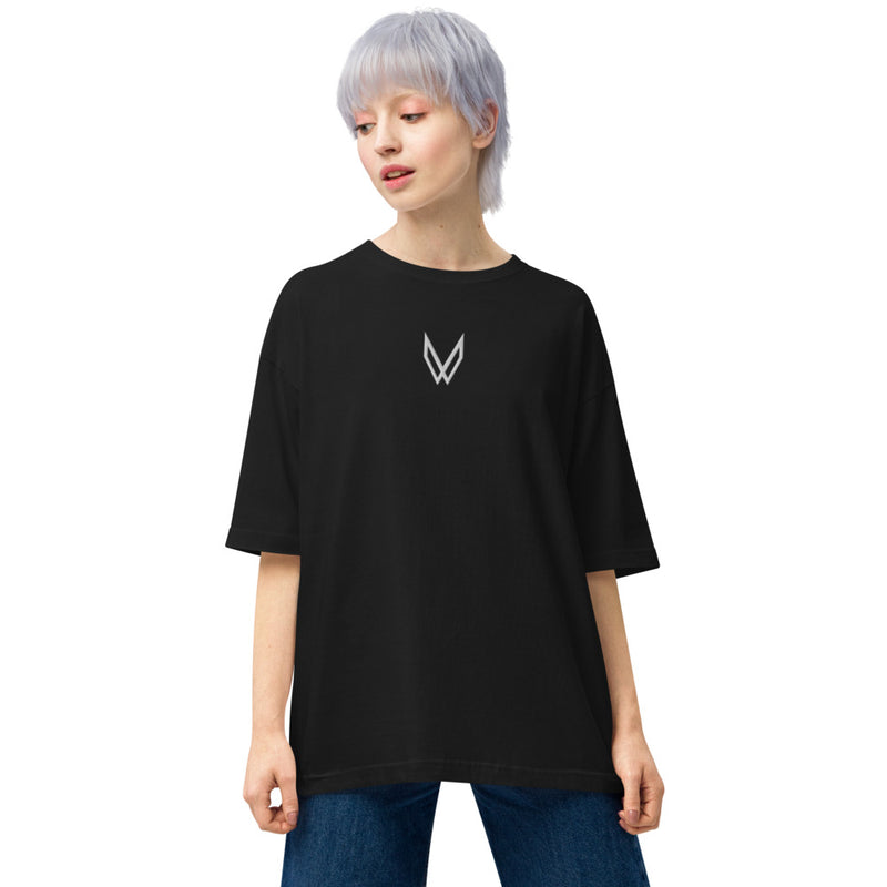 Black Embroidered Wings oversized t-shirt