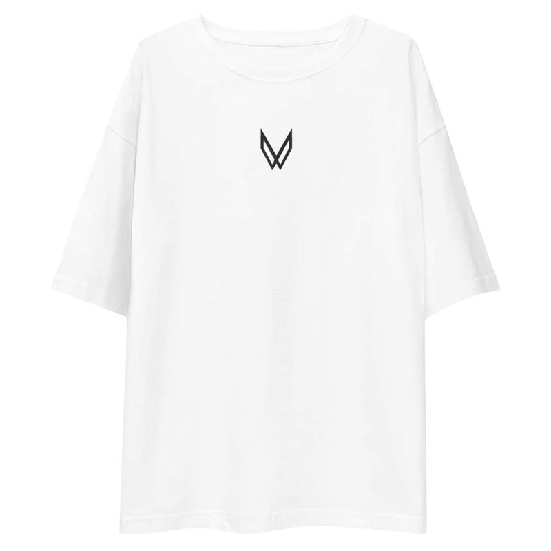 White Embroidered Wings oversized t-shirt